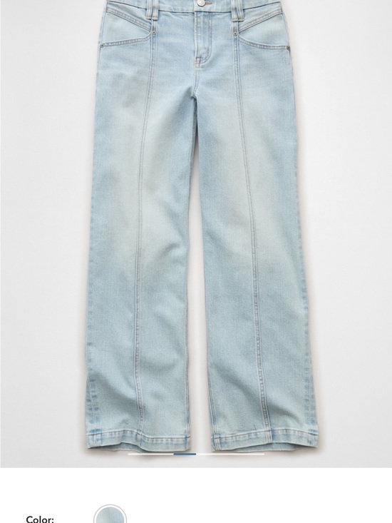 American Eagle Outfitters Denim - American Eagle Outfitters Light Blue Wide-Leg Jeans